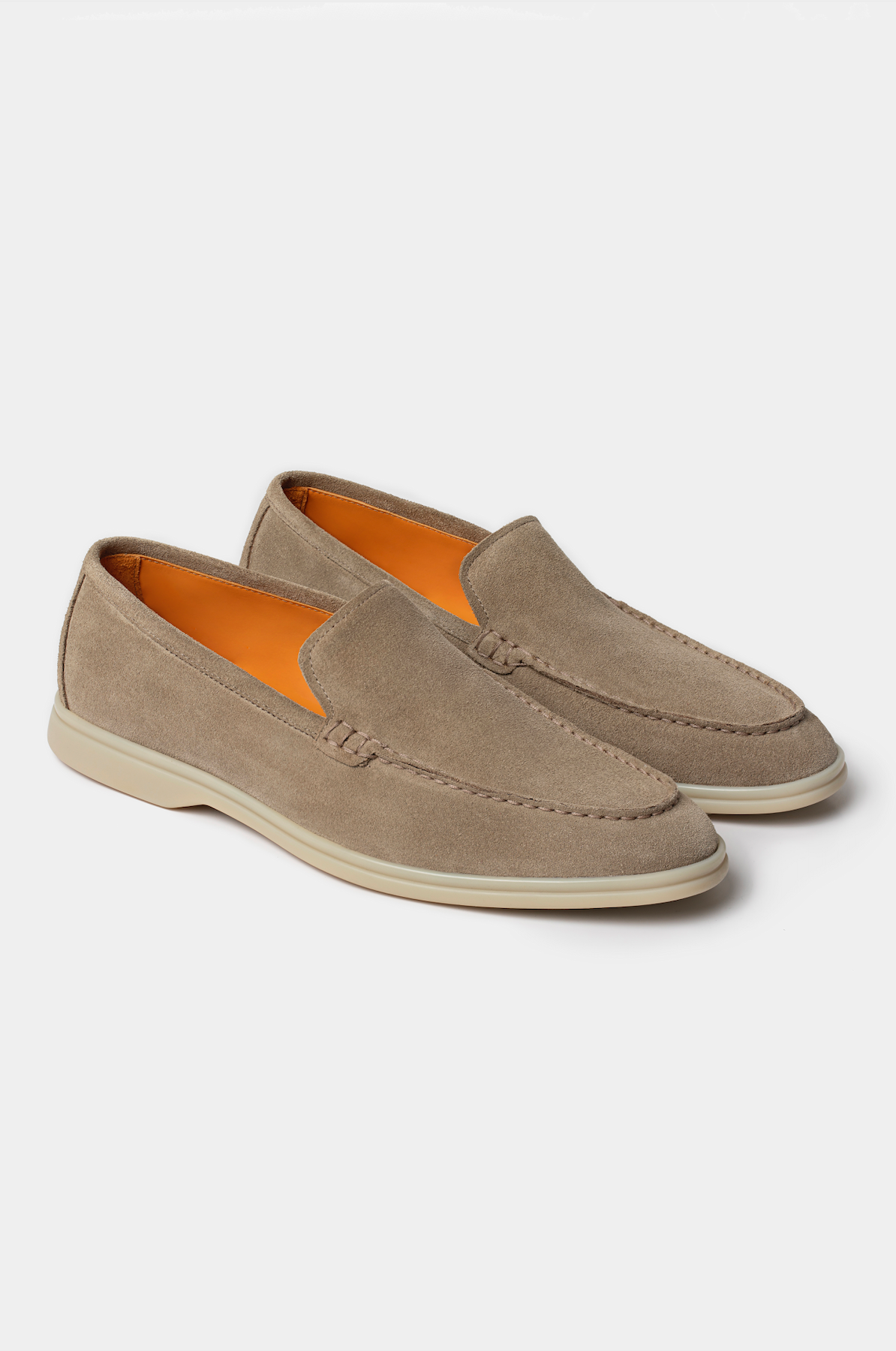 Beige Summer Walk Suede Loafers - Florentinodelure