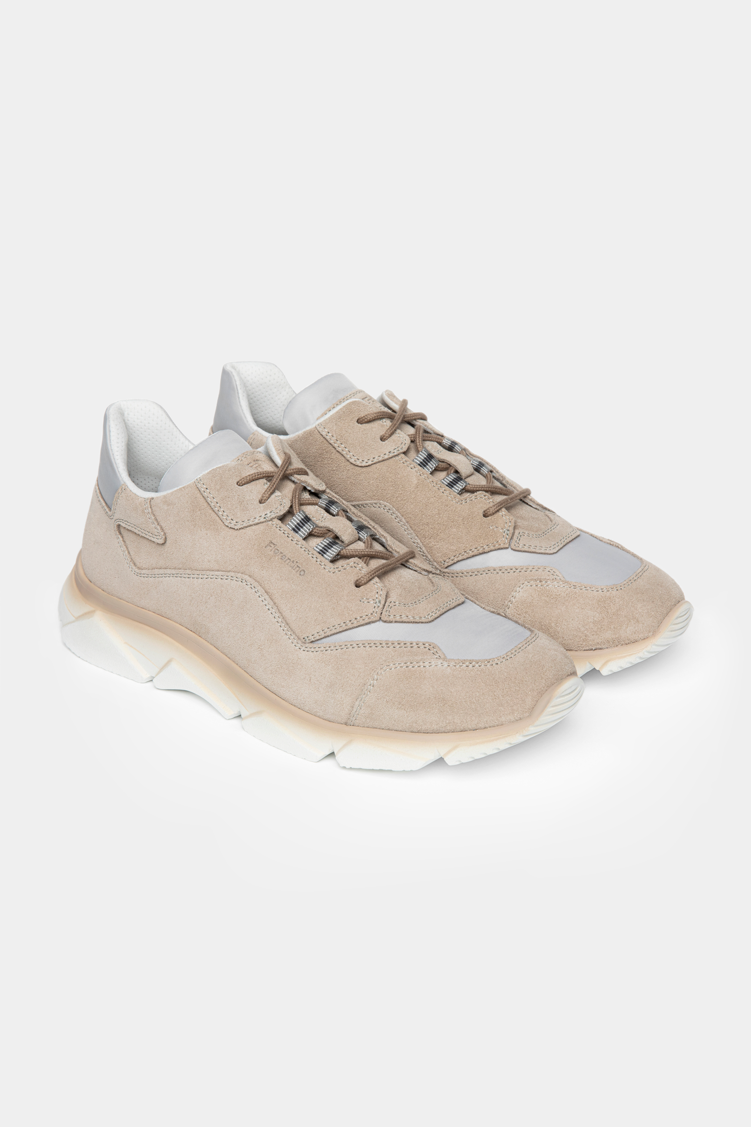 Beige Suede Athletic Sneakers - Florentinodelure