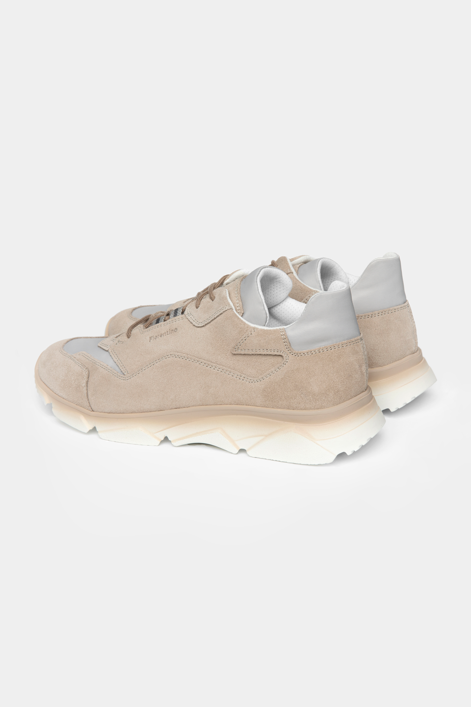 Beige Suede Athletic Sneakers - Florentinodelure