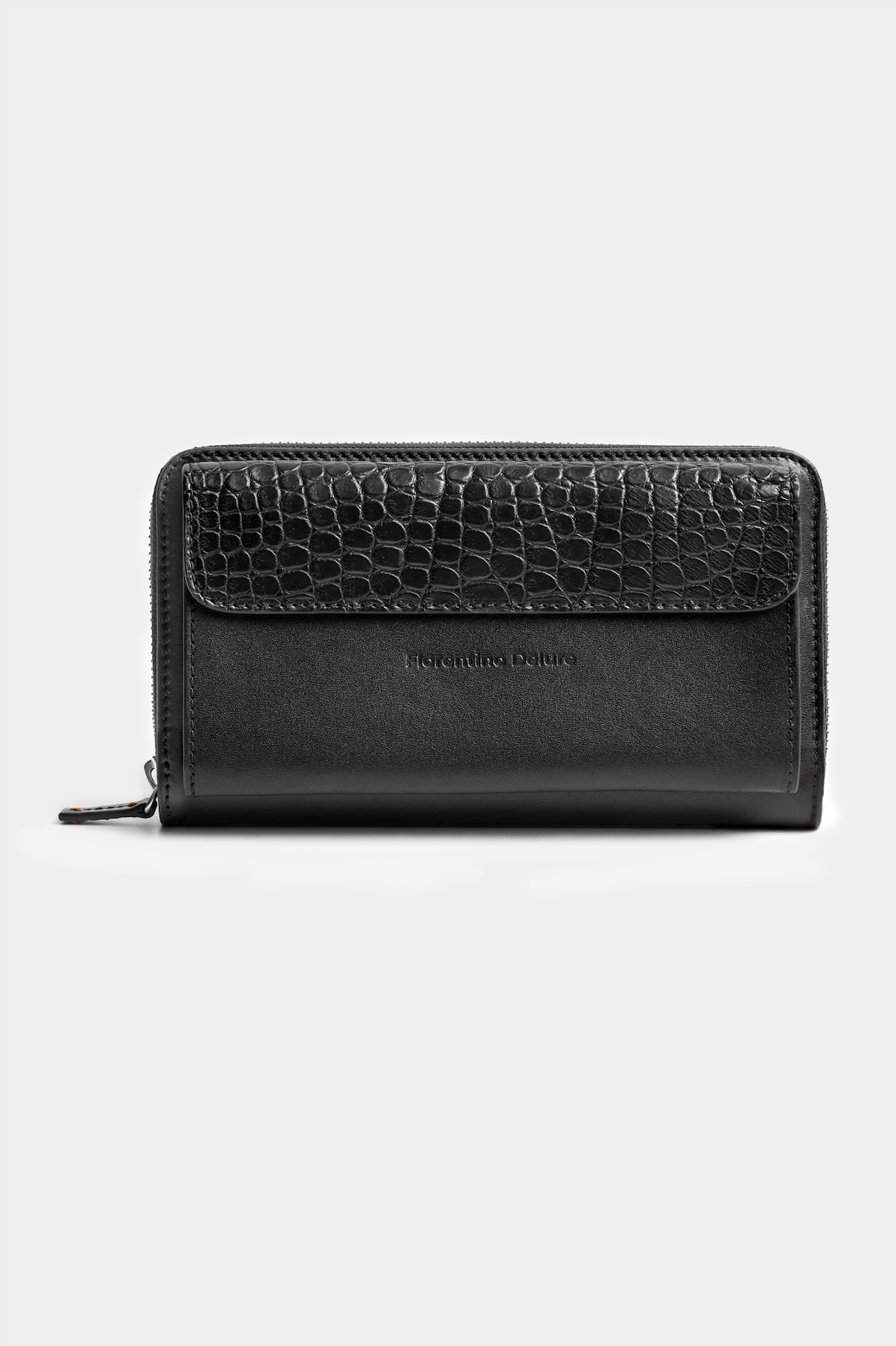 Black Croco Wallet with front pocket - Florentinodelure