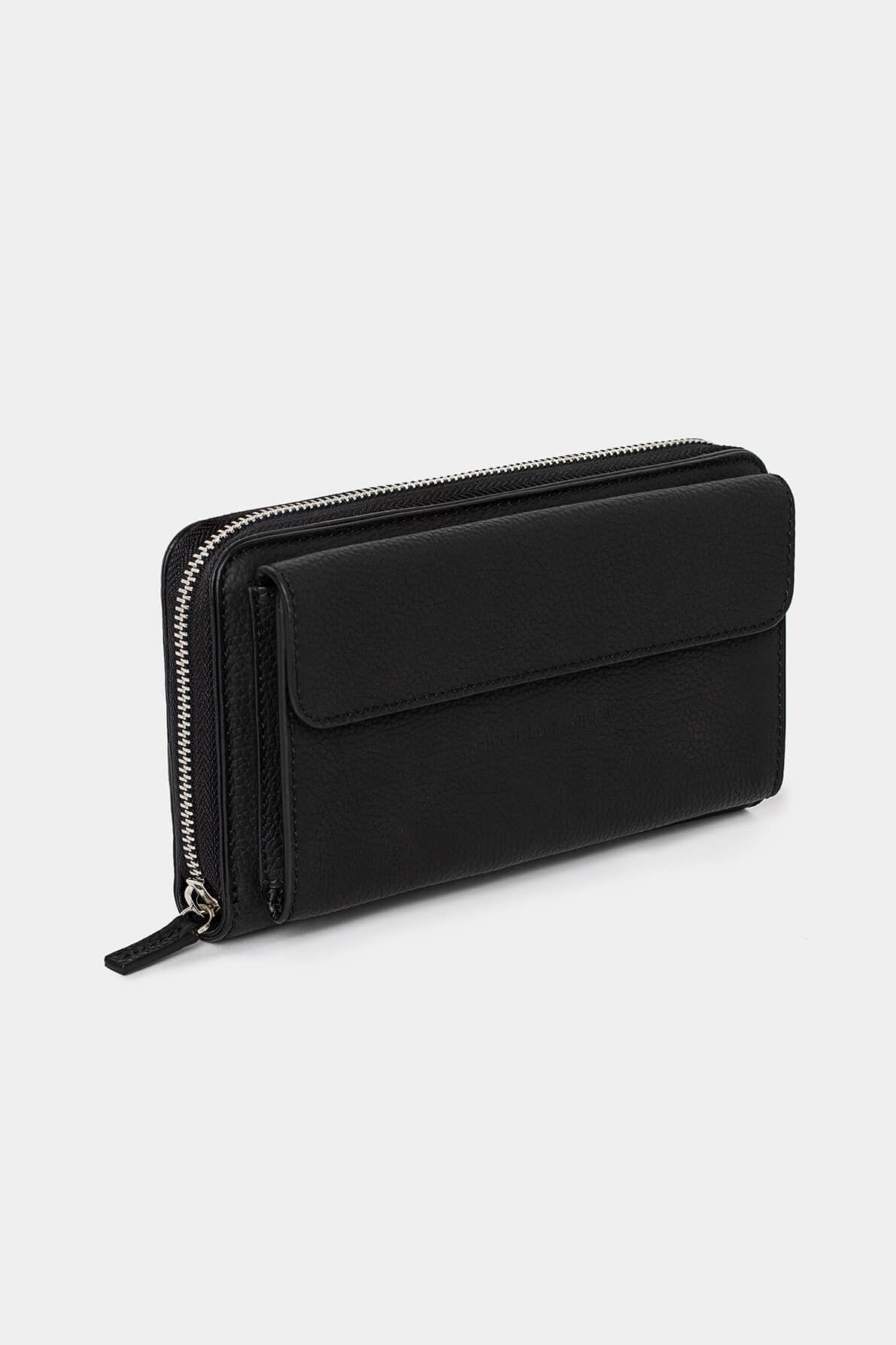 Black Grain Wallet with front pocket - Florentinodelure