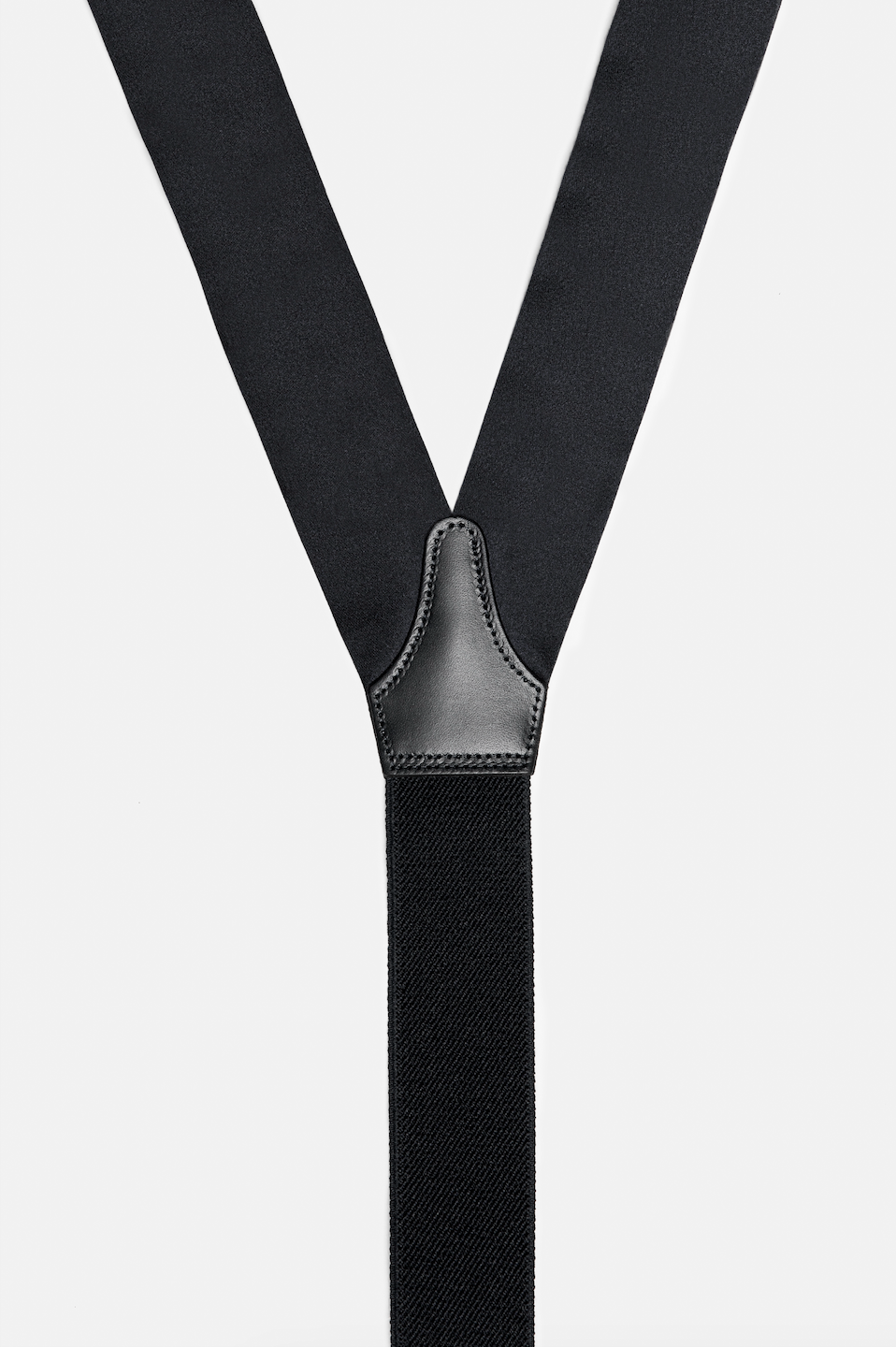 Black Silk Suspenders with Clips - Florentinodelure