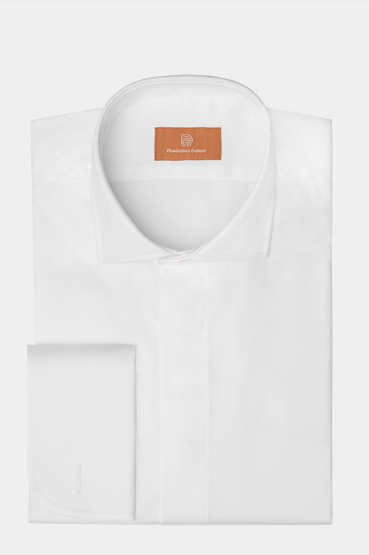 White TUXEDO Plain Shirt