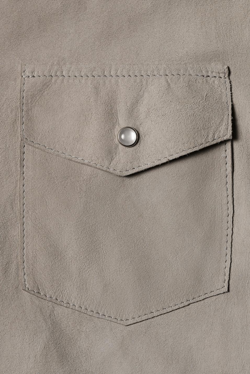 Beige Leather Overshirt