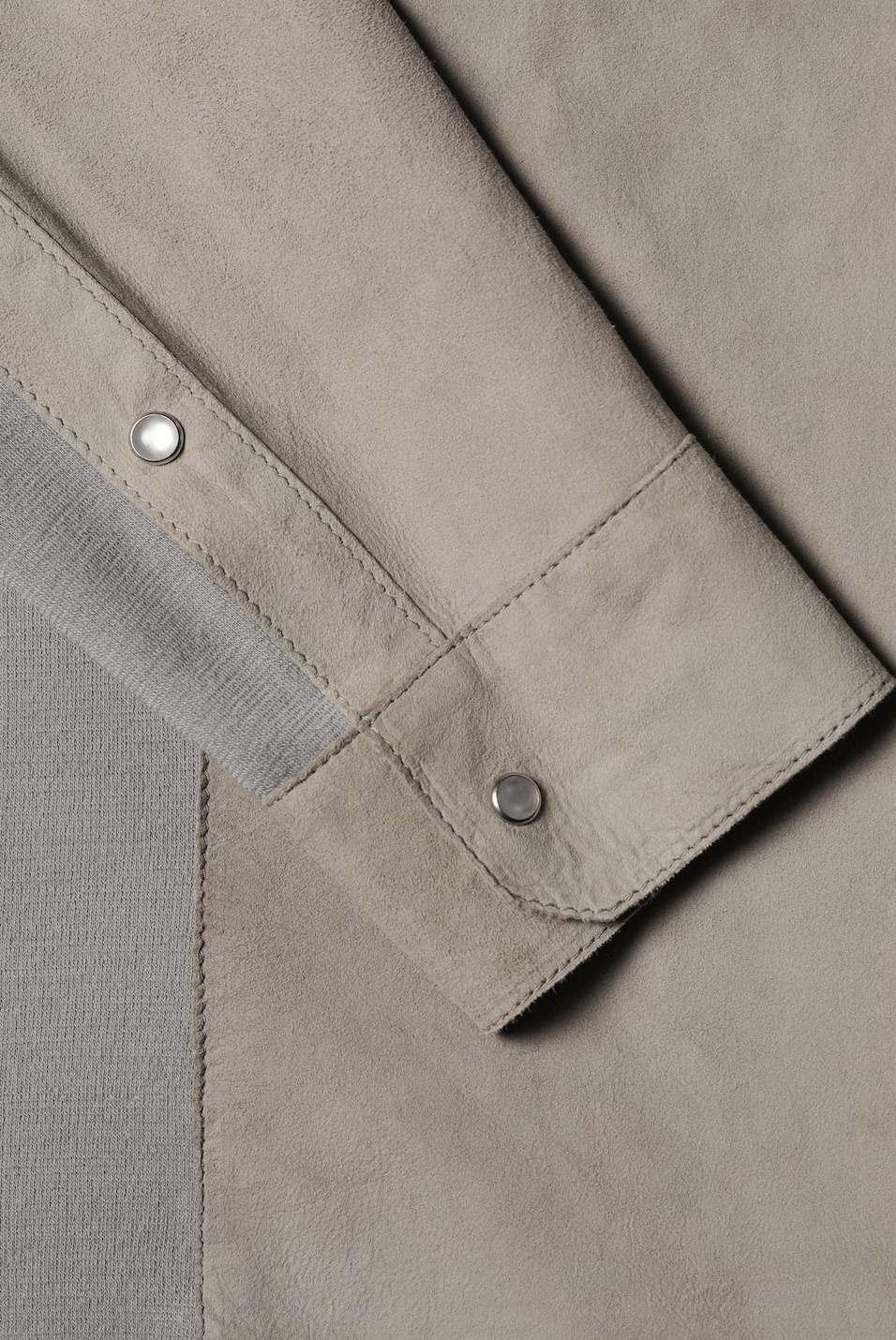 Beige Leather Overshirt