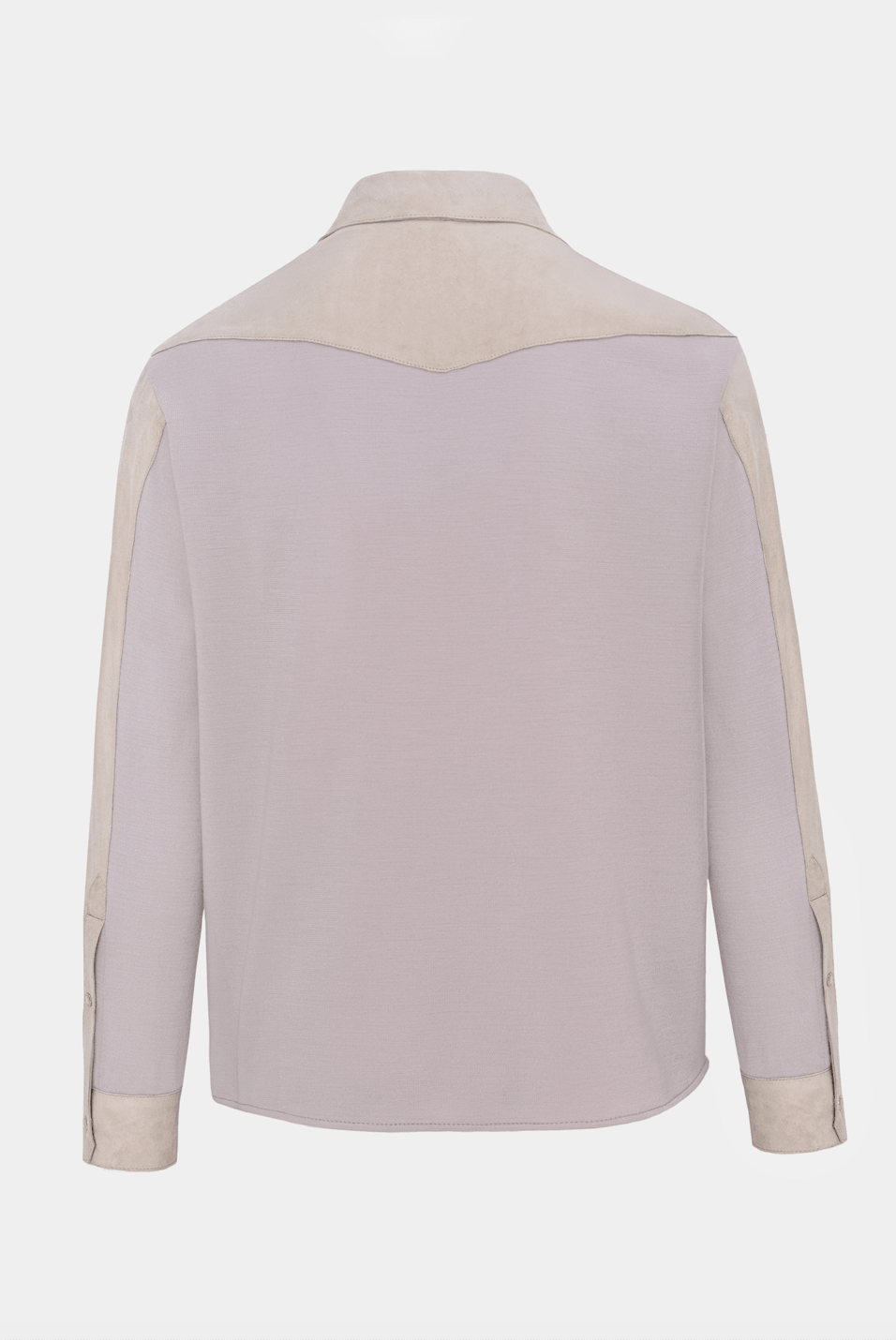 Beige Leather Overshirt