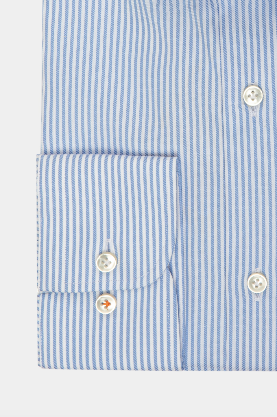 Two Ply Cotton Blue Stripe Shirt