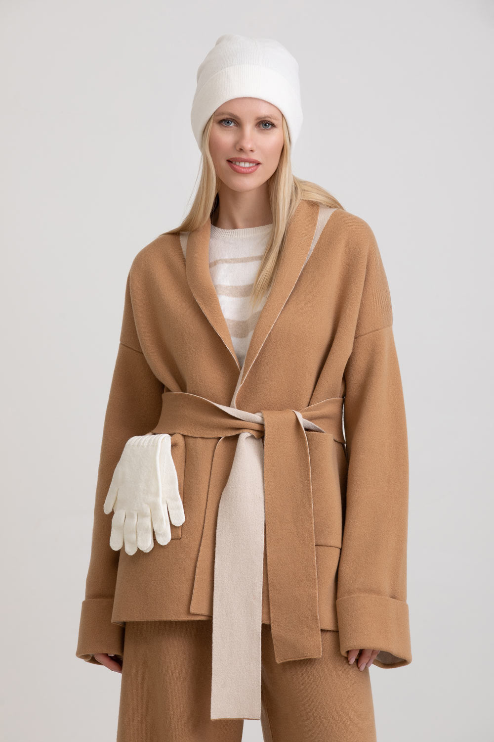 Mid Brown Belted Coat