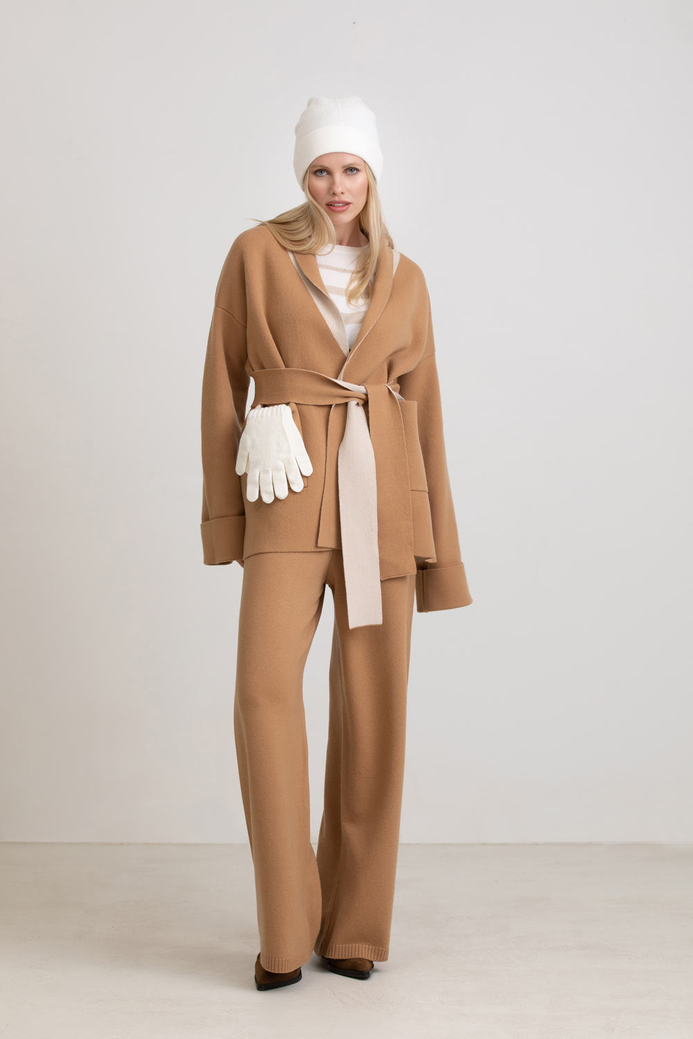 Mid Brown Belted Coat