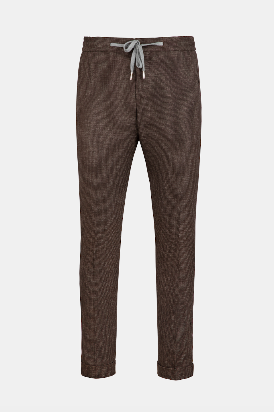 Dark Brown Houndstooth FLEXO Trousers - Florentinodelure