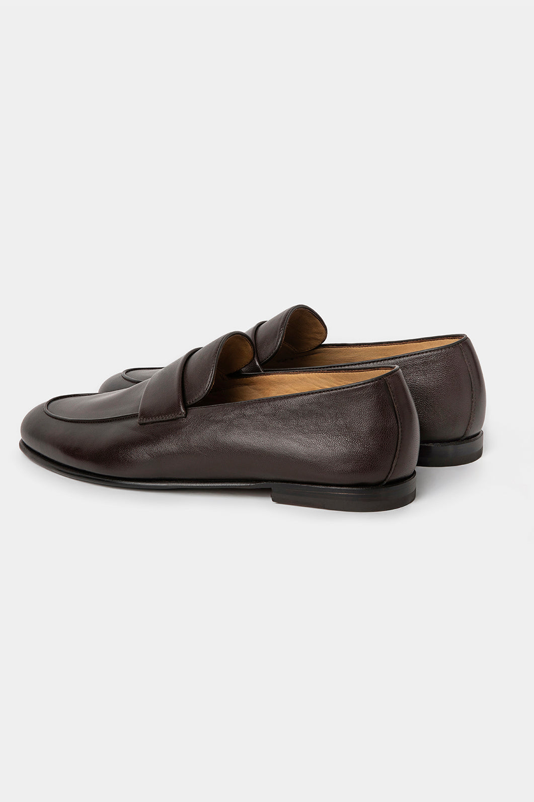 Pantofi elegant Loafer maro din piele Florentinodelure, vedere laterală.