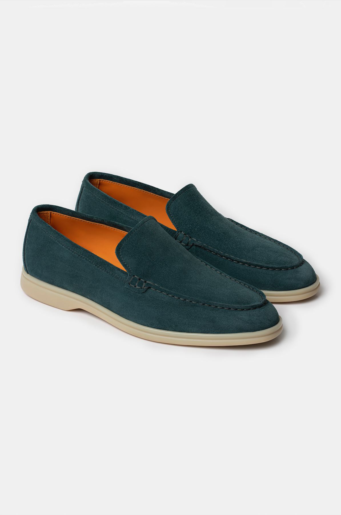 Green Summer Walk Suede Loafers - Florentinodelure