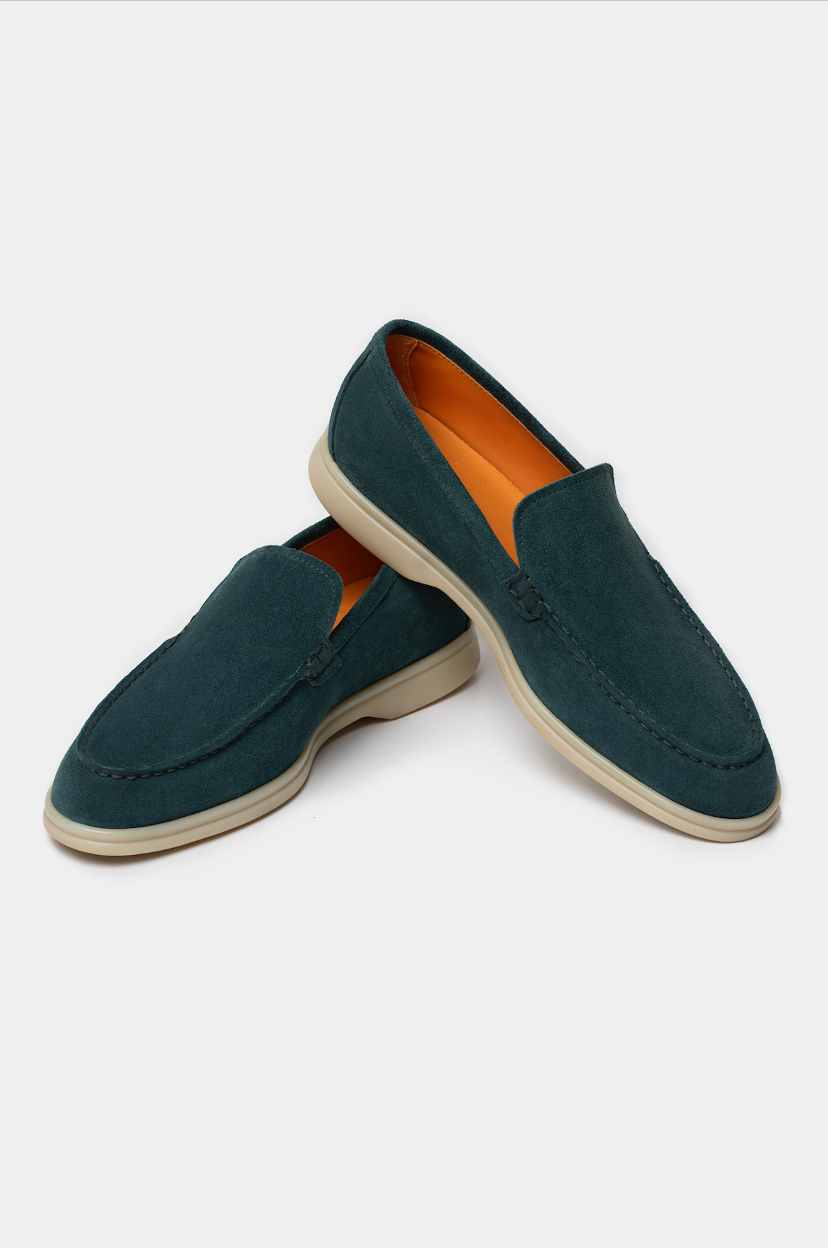 Green Summer Walk Suede Loafers - Florentinodelure