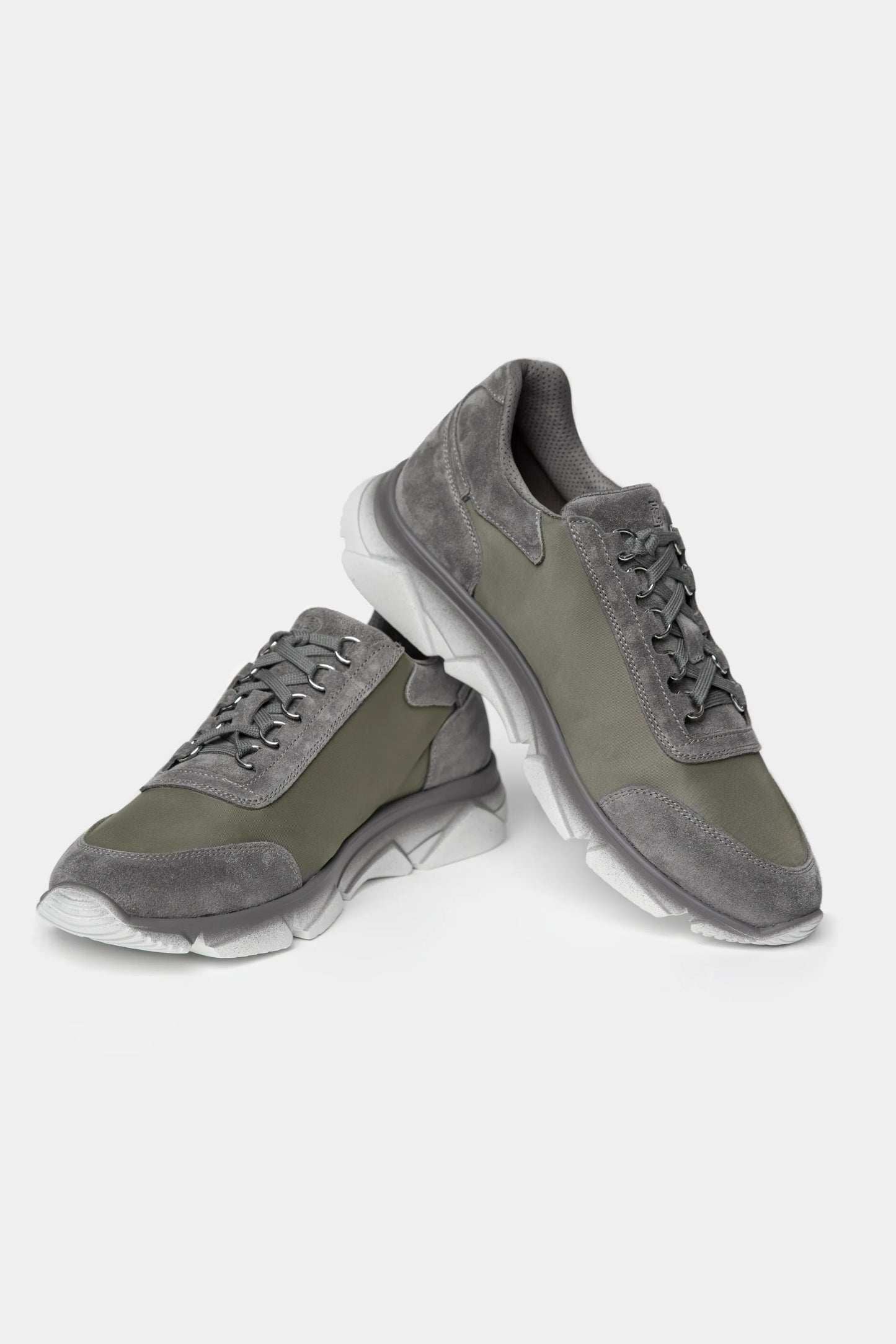 Grey Gradient Suede Athletic Sneakers - Florentinodelure