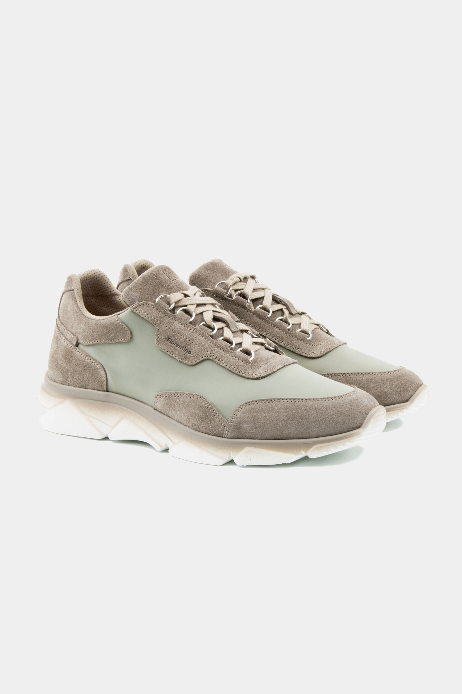 Grey Gradient Suede Athletic Sneakers - Florentinodelure
