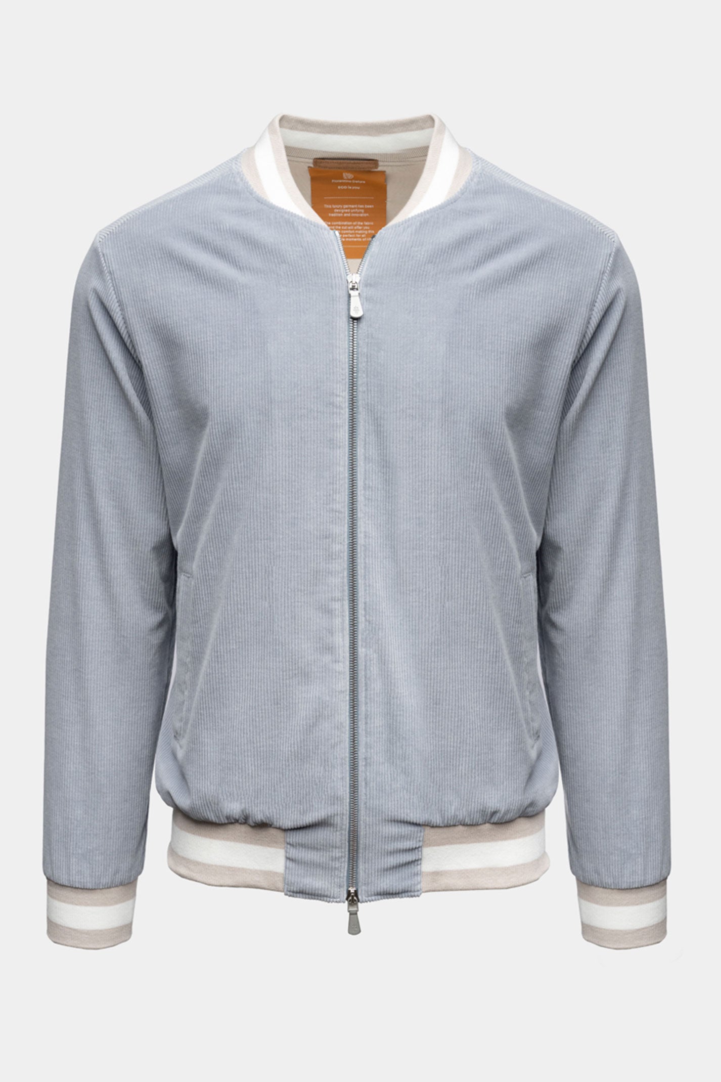 Bomber loungewear bleo Florentinodelure cu manșete și tiv nervurate albe.