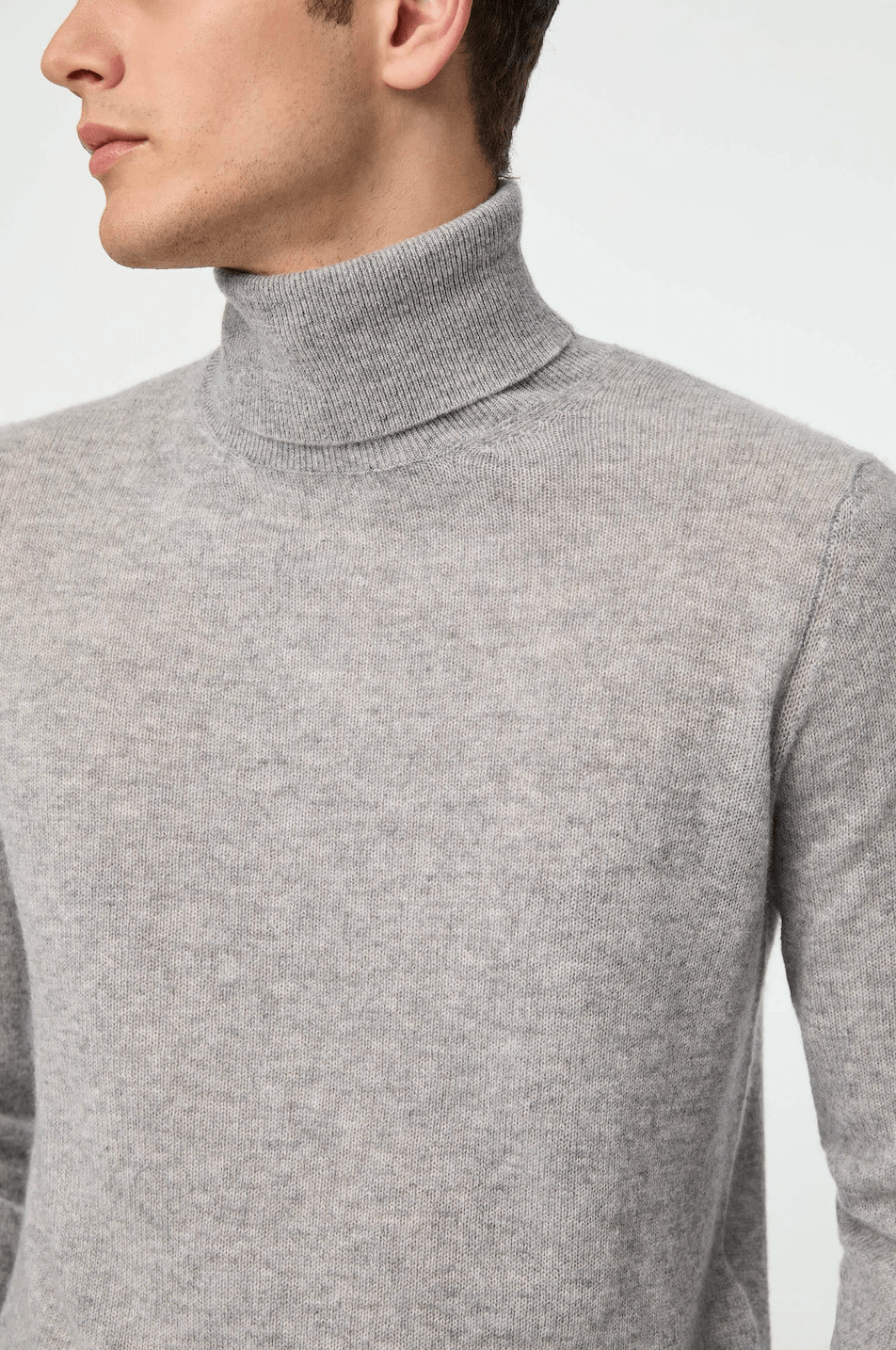 Light Grey Cashmere Turtleneck - Florentinodelure