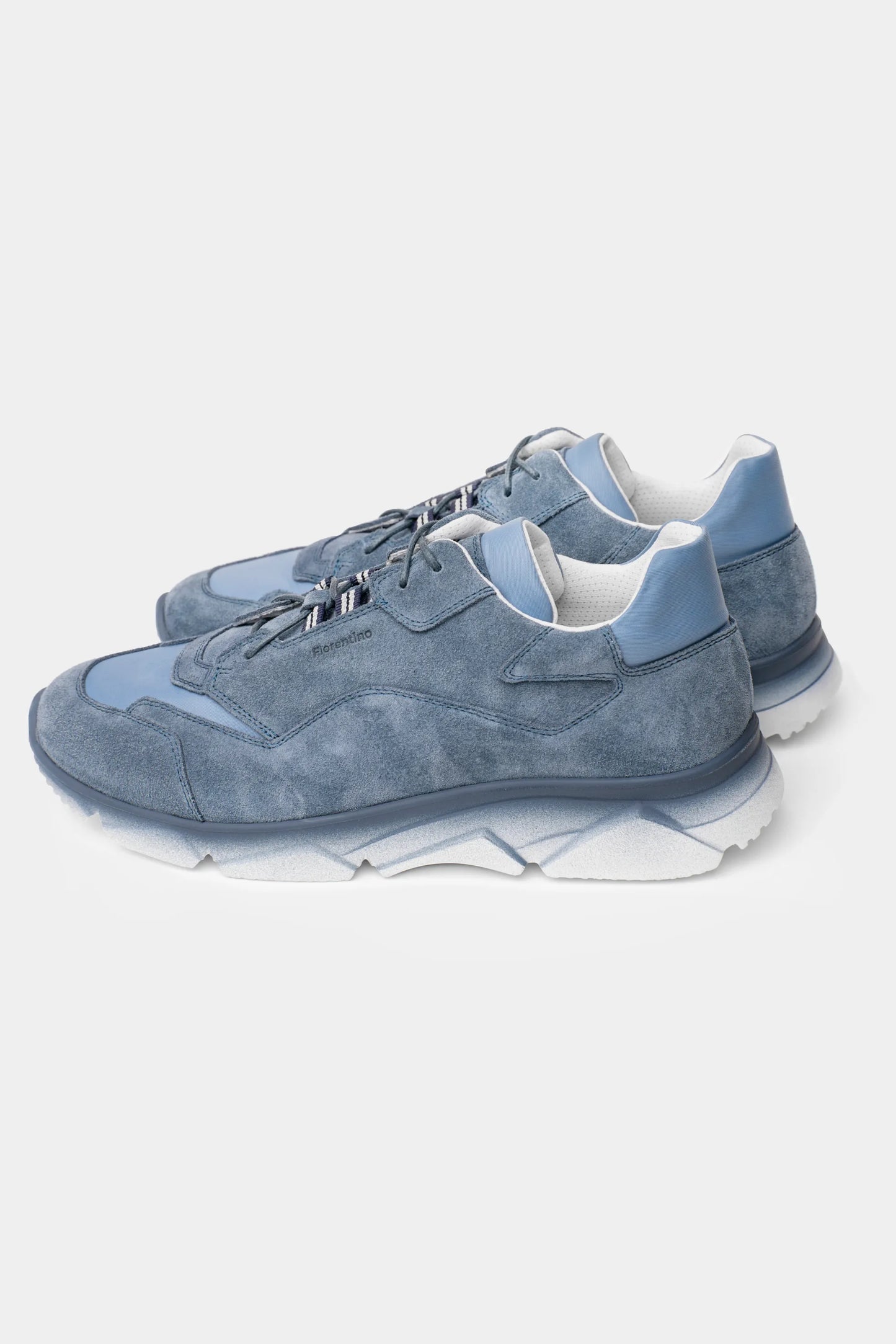 Light Blue Suede Athletic Sneakers - Florentinodelure
