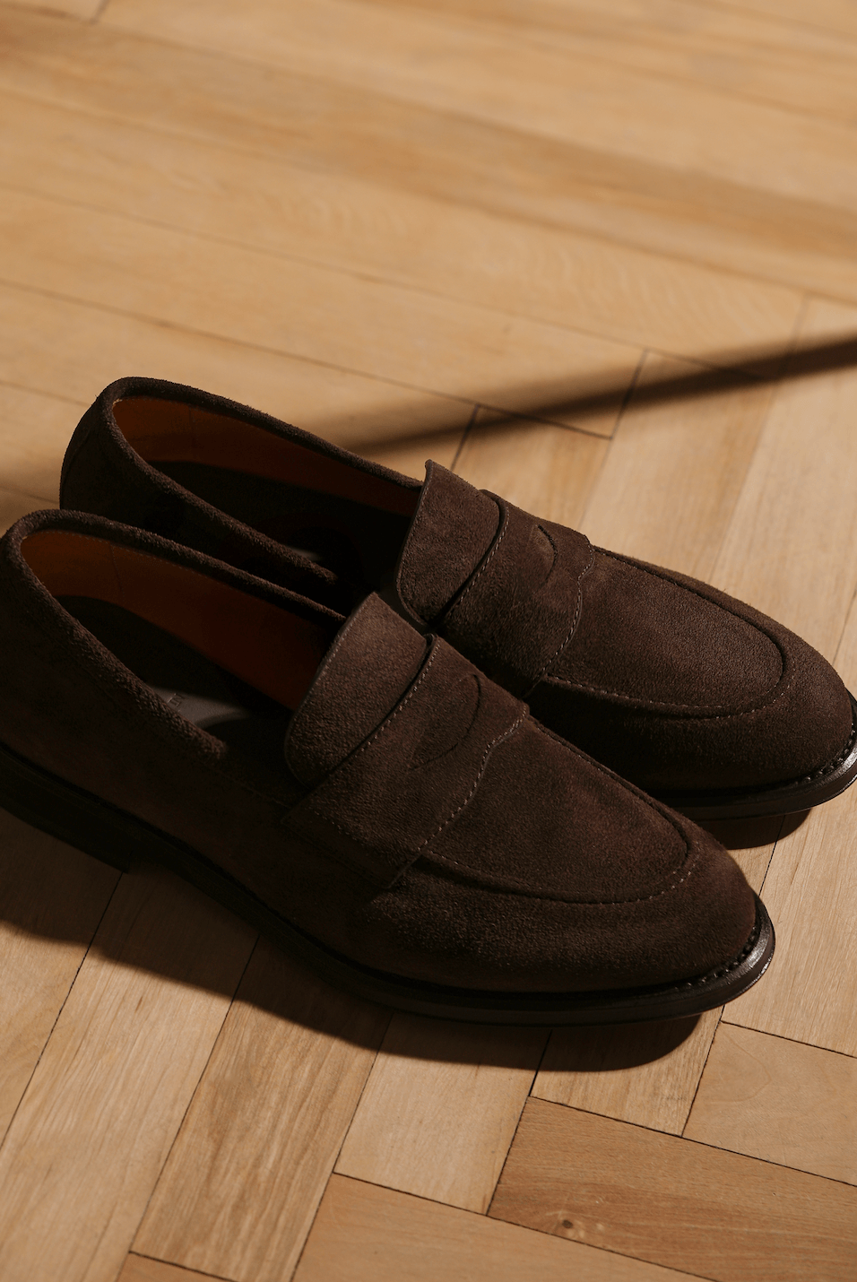 Dark Brown Suede Loafers