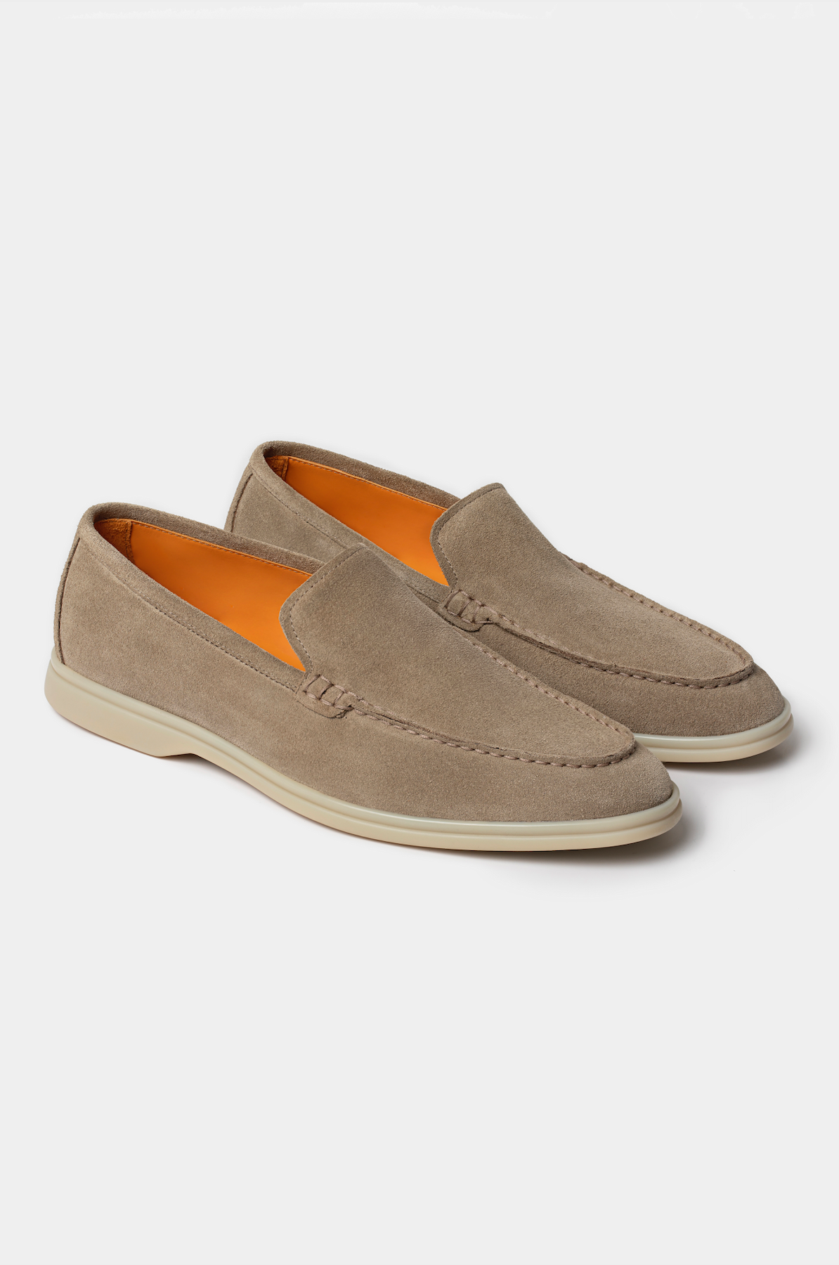 Beige Summer Walk Suede Loafers