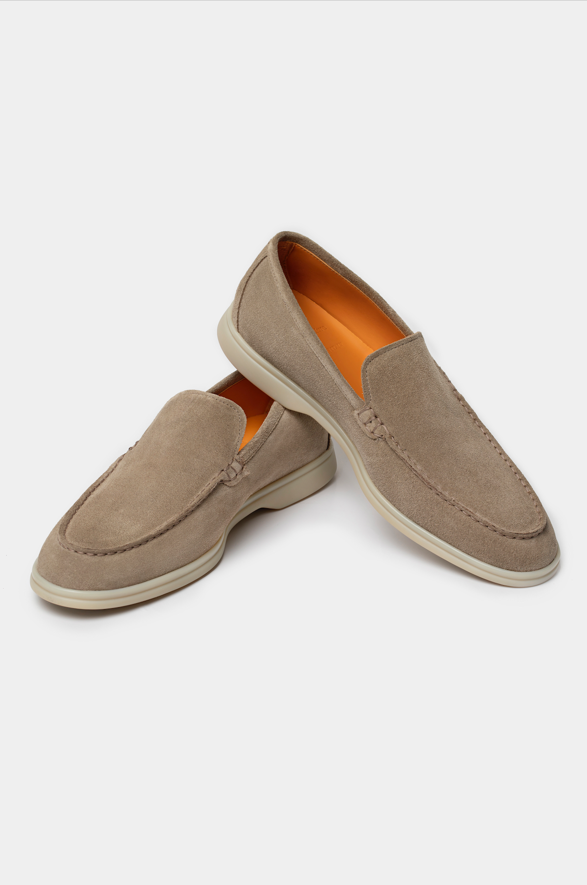 Beige Summer Walk Suede Loafers