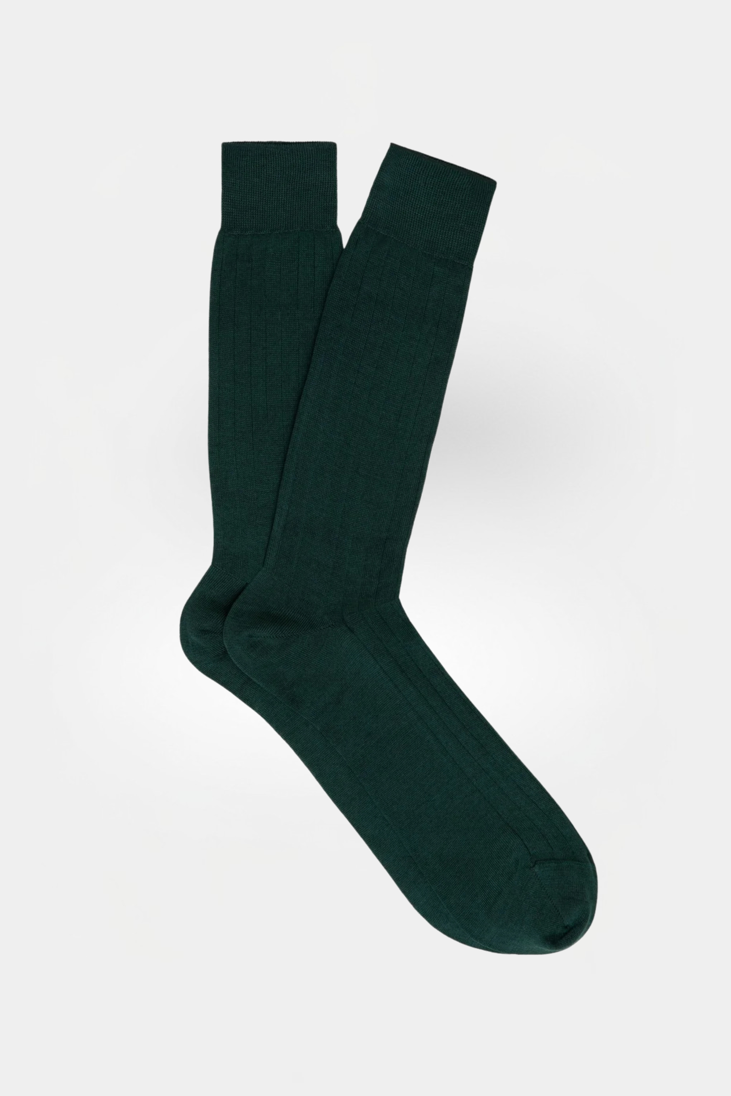 Șosete verzi lungi Florentinodelure, material ribbed, culoare verde intens.