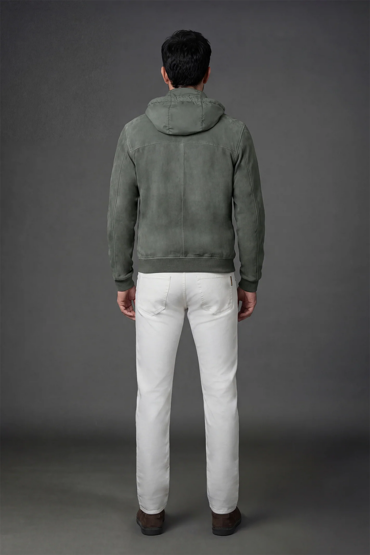 Men's Green Suede Bomber