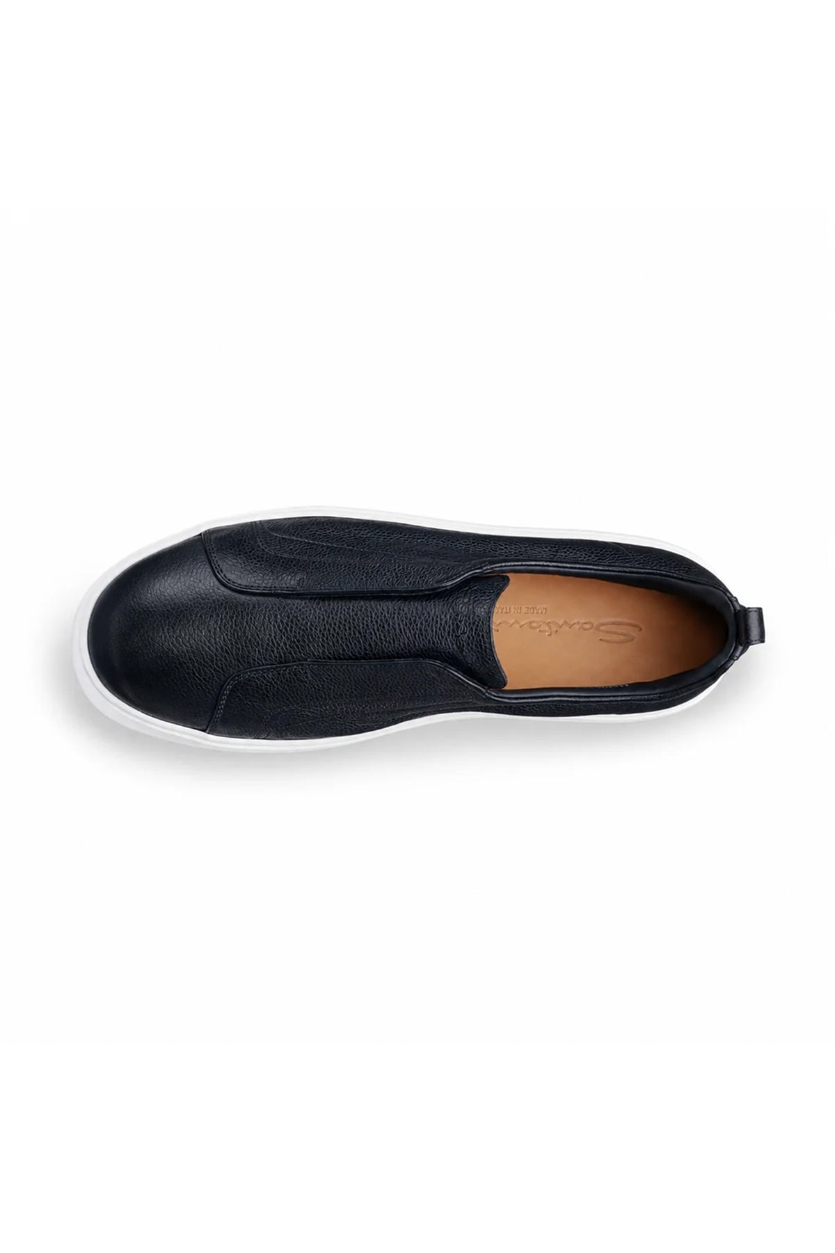 Sneakers Santoni slip-on Santoni din piele bleumarin închis