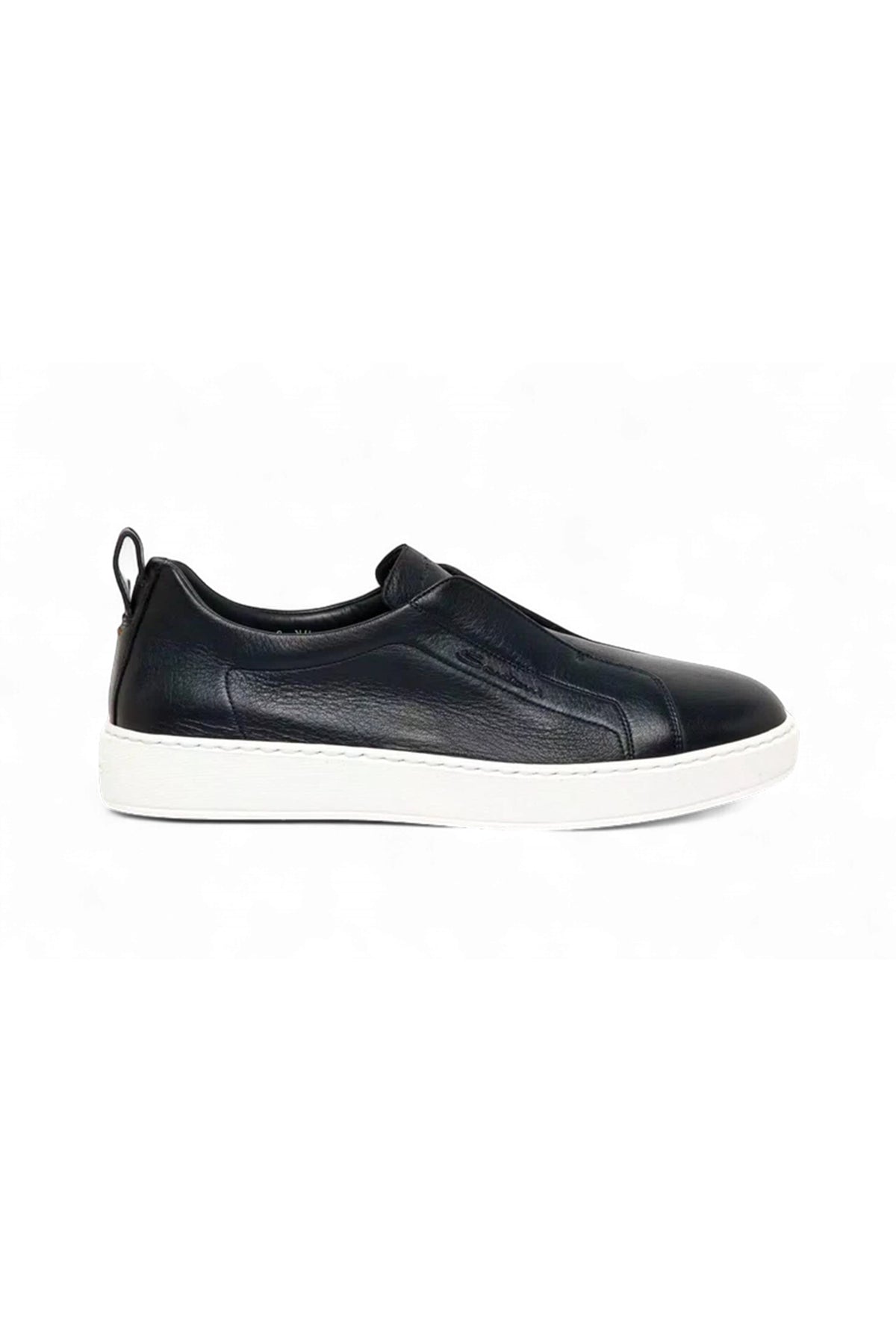 Sneakers Santoni slip-on Santoni din piele bleumarin închis