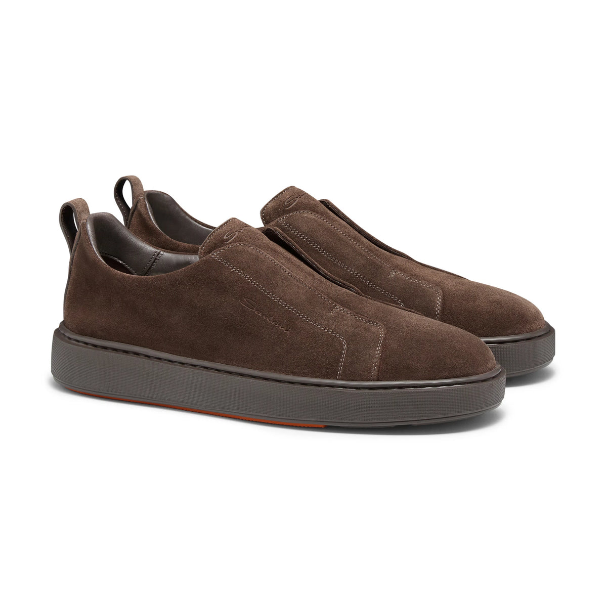 Men Brown Suede Sneakers - Florentinodelure