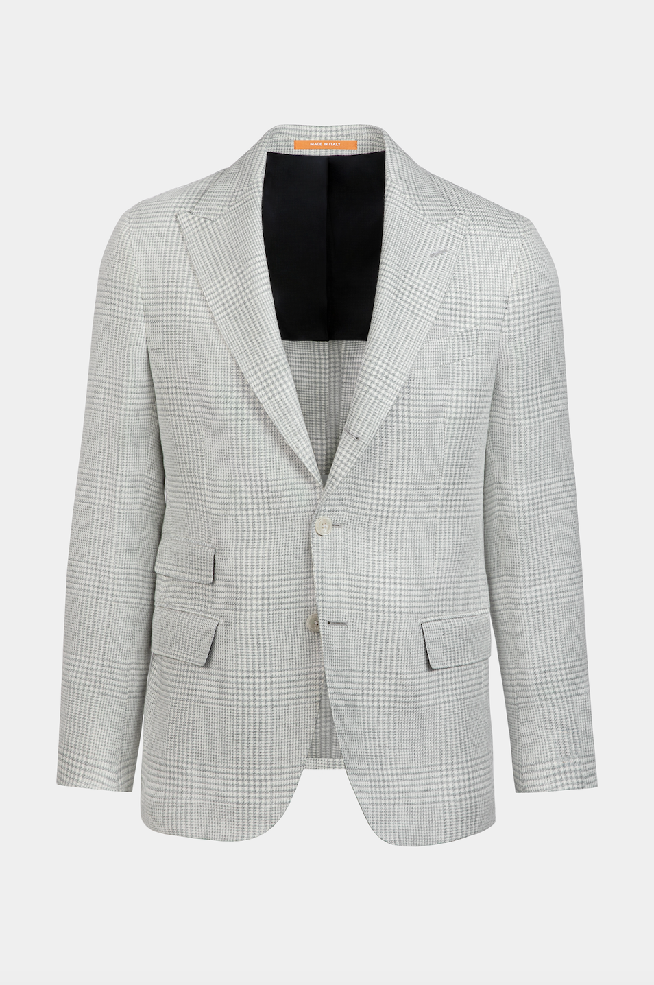 Sacou Mid Green Check Phoenix Florentinodelure, model houndstooth, compoziție lână și mătase.