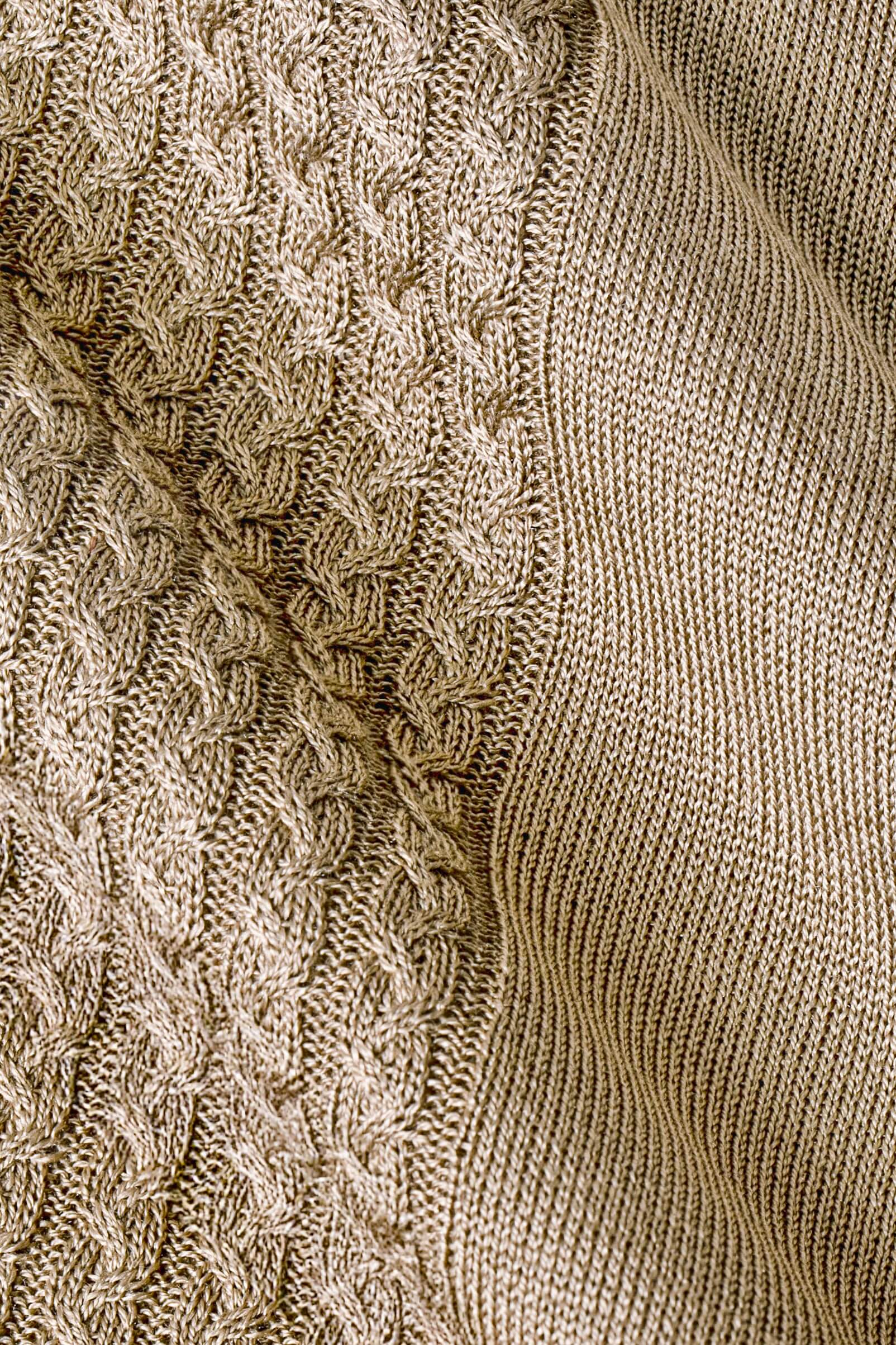 Mid Brown Silk Crewneck - Florentinodelure