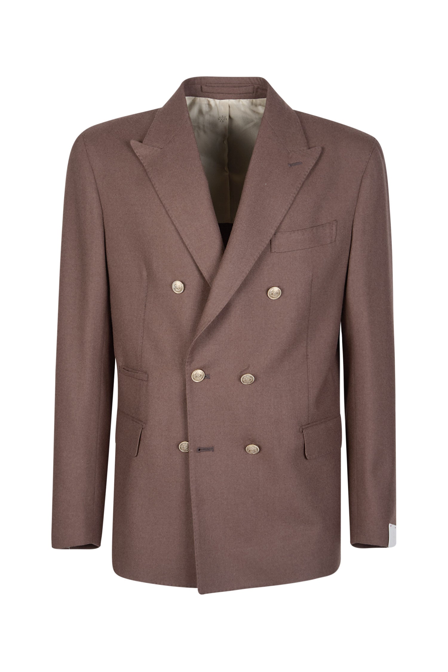Eleventy Men's Beige Double-Breasted Jacket