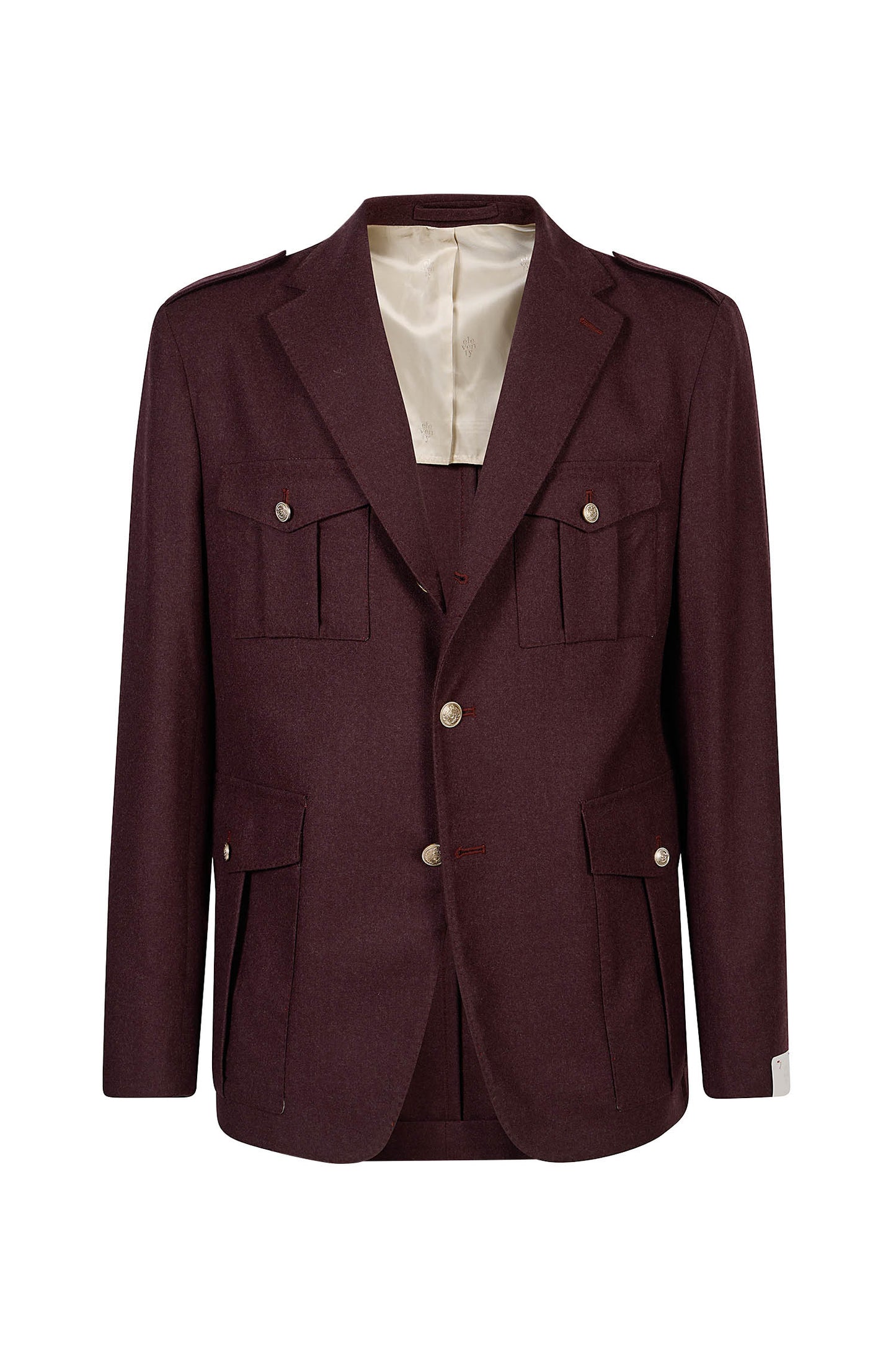 Eleventy Men's Beige Four-Pocket Sahariana Jacket