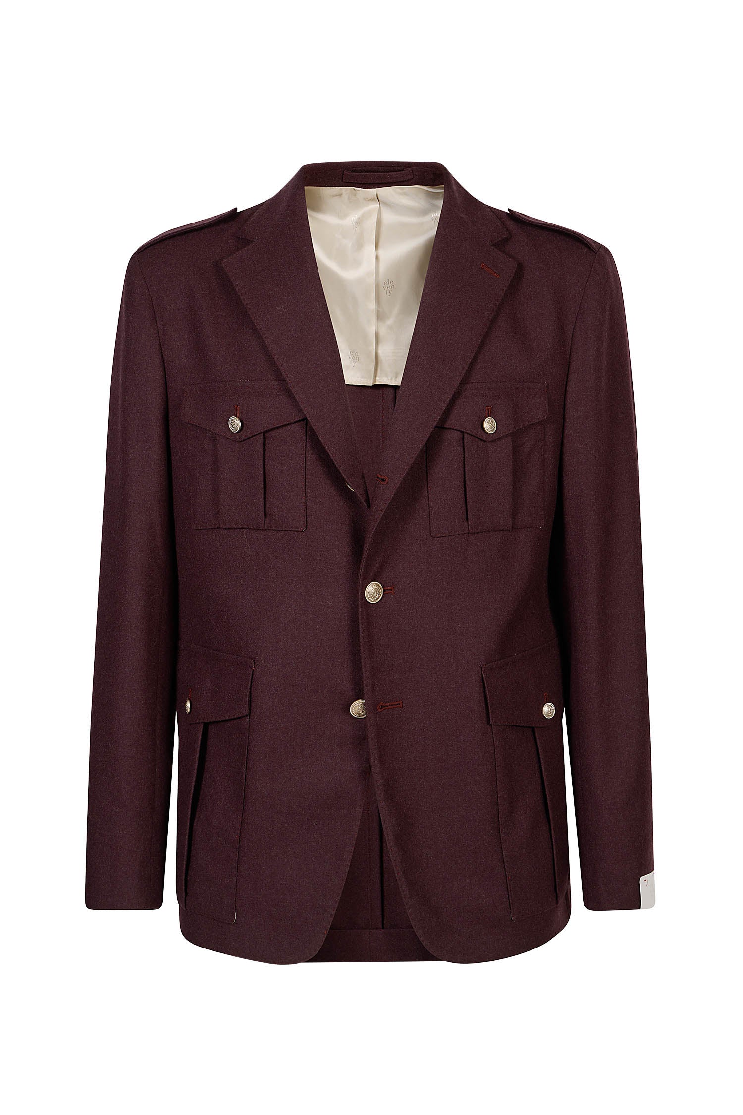 Eleventy Men's Beige Four-Pocket Sahariana Jacket