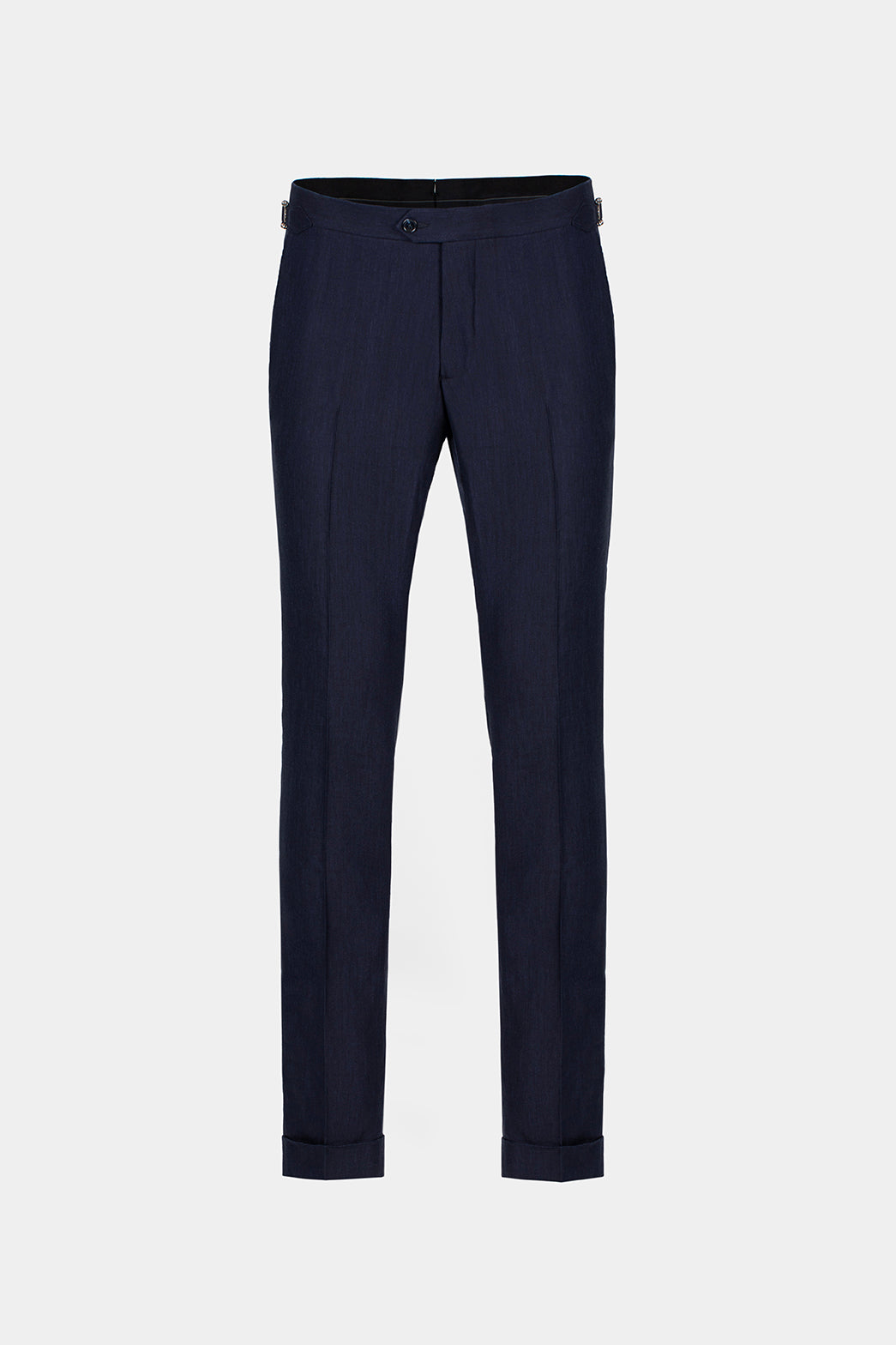 Pantaloni Como navy Florentinodelure din lână și in, design modern și elegant.