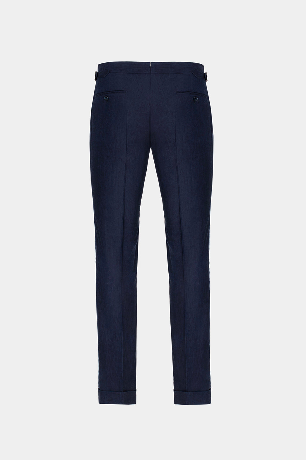Pantaloni Como navy bumbac, spate cu buzunare cu nasturi, Florentinodelure.