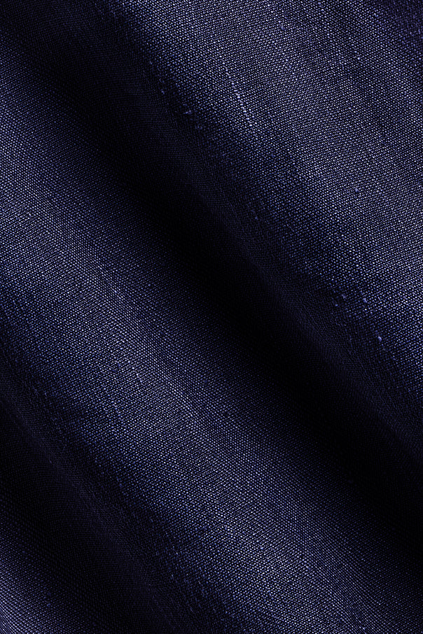 Textură pantaloni Como Florentinodelure din lână și in, albastru navy.