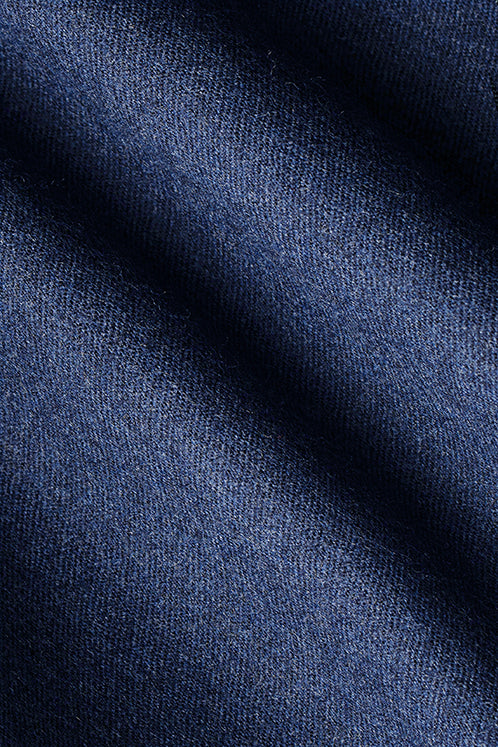 Textură lână costum Navy FLEXO Florentinodelure, material albastru închis premium.