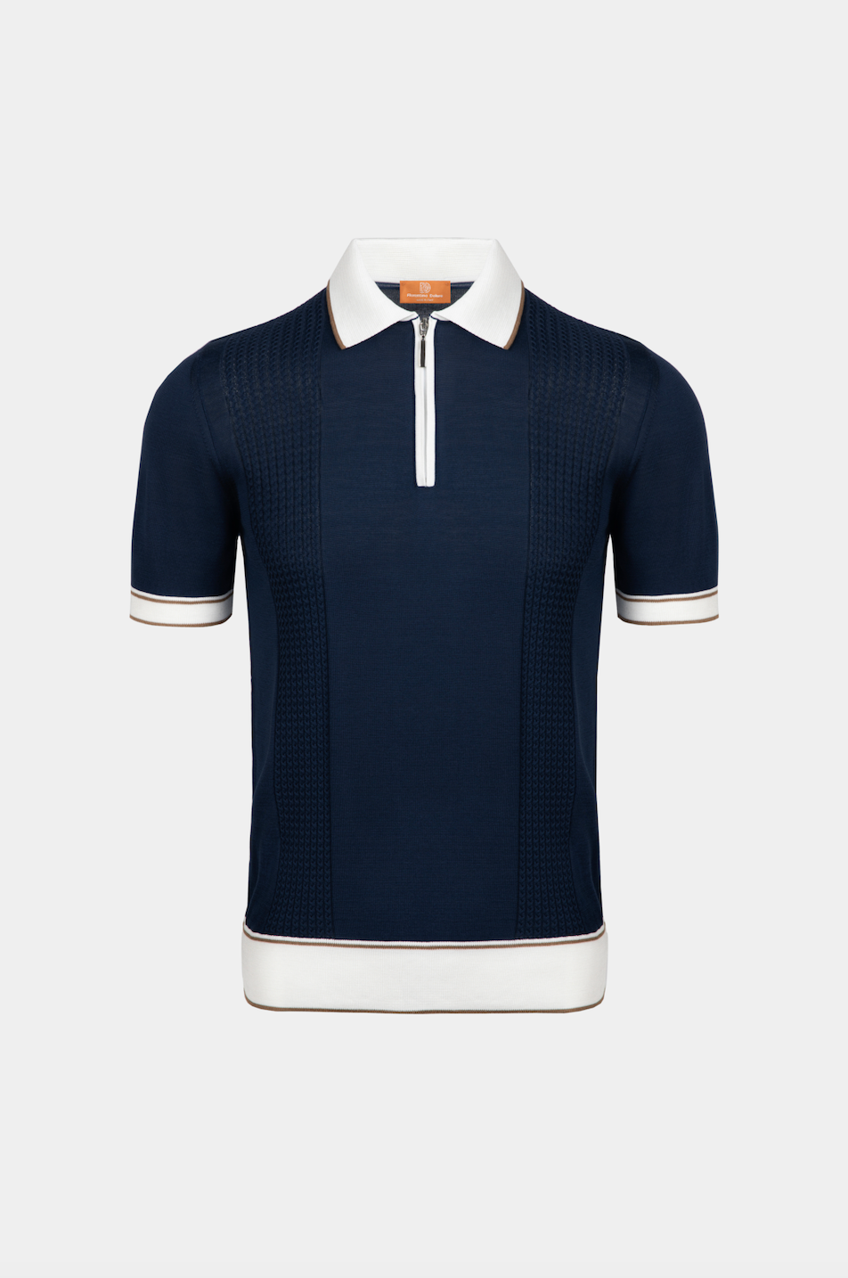 Navy Short Sleeves Polo - Florentinodelure
