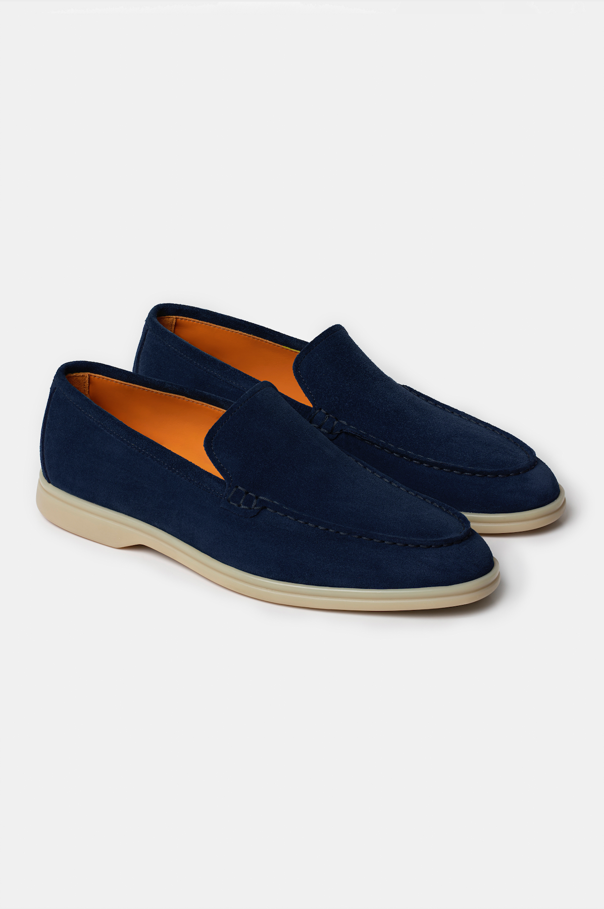 Navy Summer Walk Suede Loafers - Florentinodelure