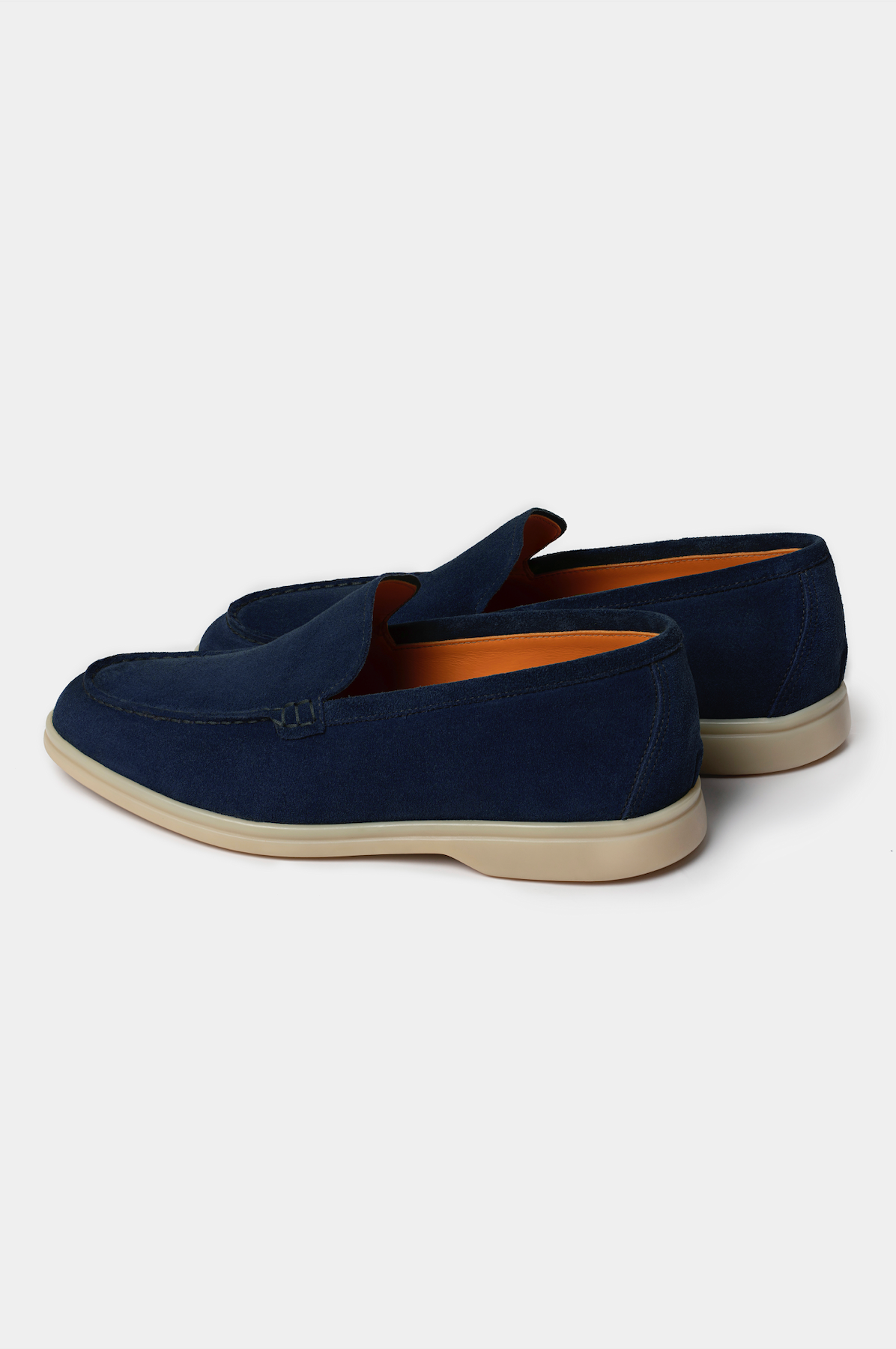 Navy Summer Walk Suede Loafers - Florentinodelure