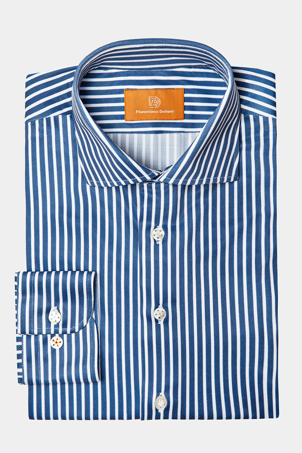Navy Striped Knitted Shirt - Florentinodelure