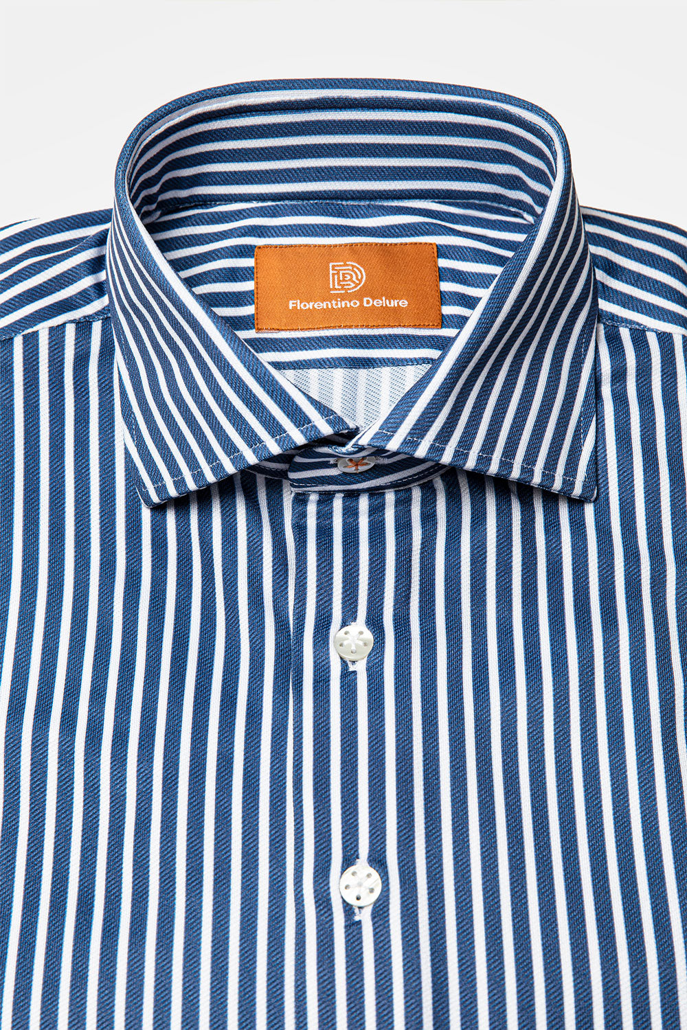 Navy Striped Knitted Shirt - Florentinodelure