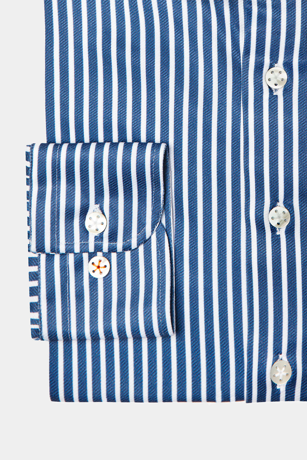 Navy Striped Knitted Shirt - Florentinodelure