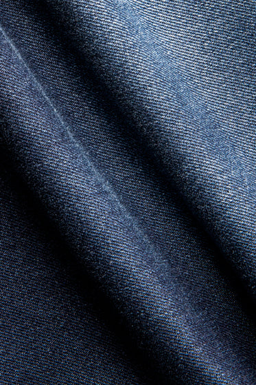 Textură denim navy pantaloni 5-Pocket Florentinodelure, material bumbac.