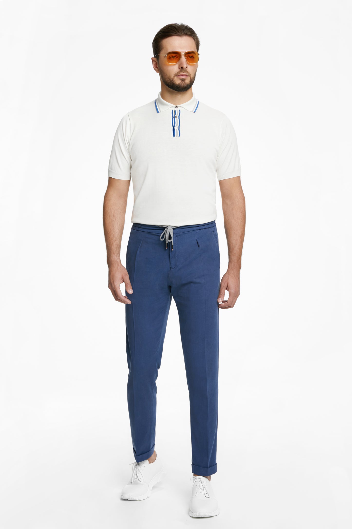 Navy FLEXO Trousers - Florentinodelure
