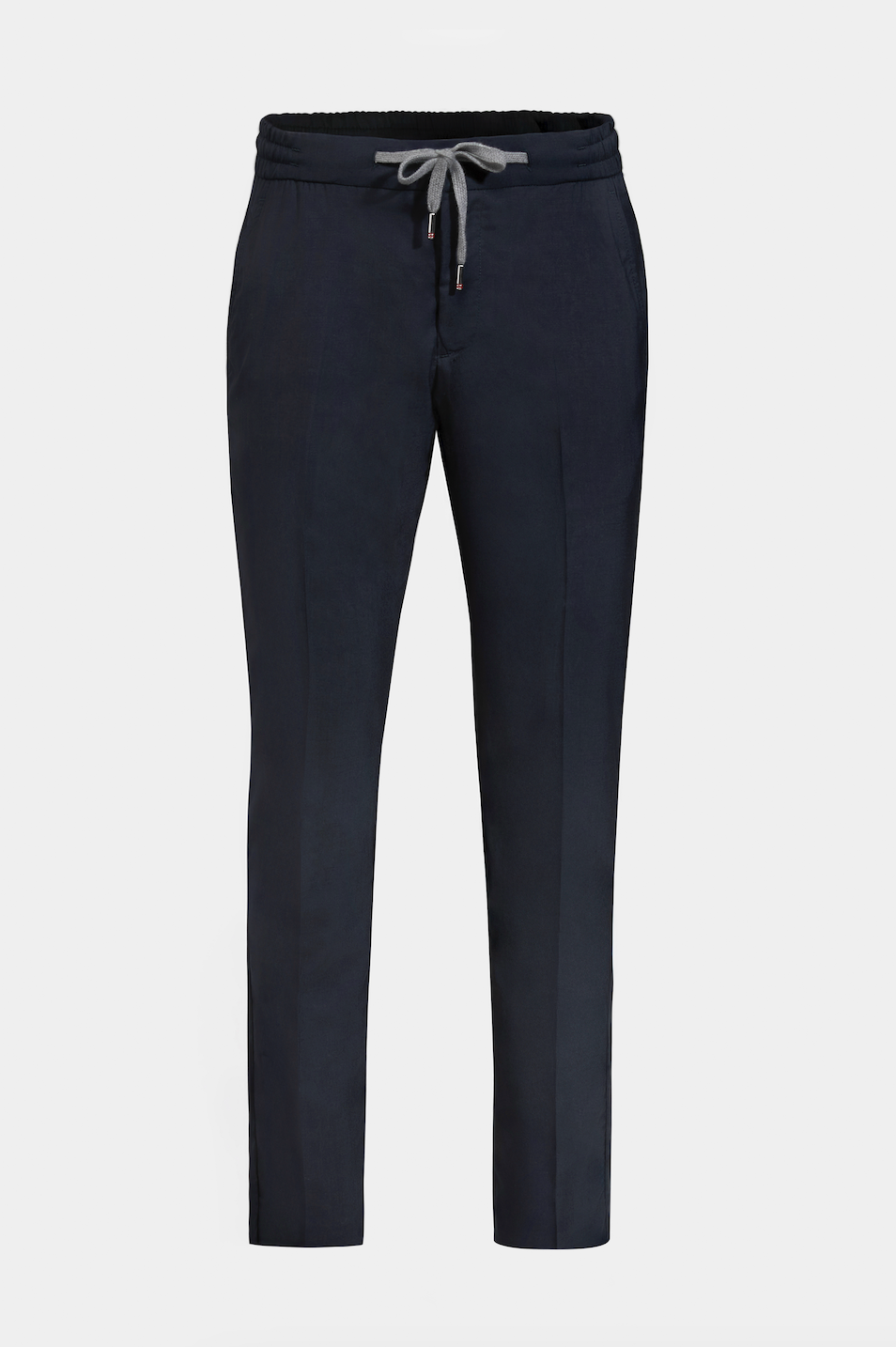 Navy Silk FLEXO Trousers - Florentinodelure