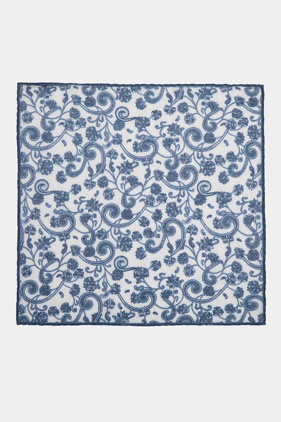 Navy White Pocket Square - Florentinodelure