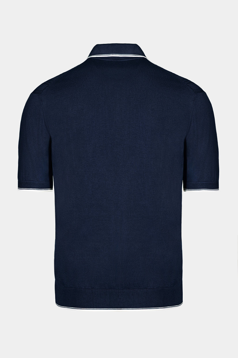 Navy Embroidered Polo - Florentinodelure